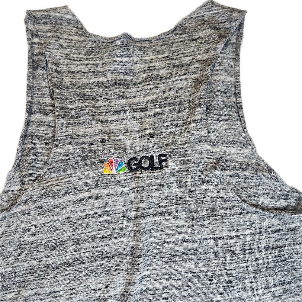 NBC Golf Channel Logo‎ Tank Top Womens XL Gray Marbled Sleeveless Sports Workout